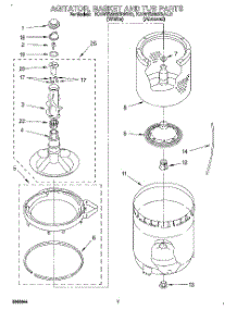 05 - Agitator, Basket And Tub parts for Kitchenaid Washer KAWE565BAL0 / from AppliancePartsPros.com