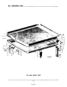 16 - Lid And Hinge parts for Kitchenaid Dishwasher KDA5 / from AppliancePartsPros.com