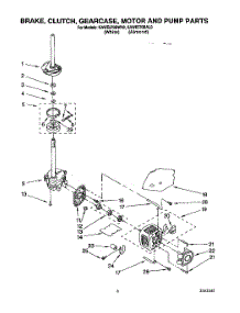 04 - Brake, Clutch, Gearcase, Motor And Pump parts for Kitchenaid Washer KAWE570BAL0 / from AppliancePartsPros.com