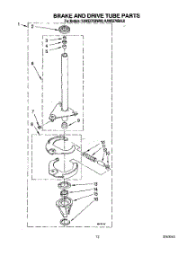 10 - Brake And Drive Tube parts for Kitchenaid Washer KAWE570BAL0 / from AppliancePartsPros.com