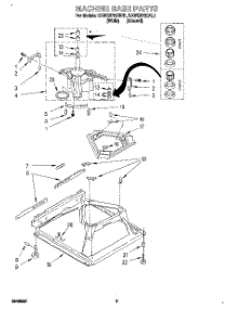 07 - Machine Base parts for Kitchenaid Washer KAWE570BAL1 / from AppliancePartsPros.com