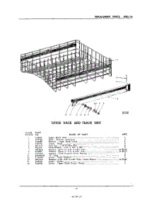 18 - Upper Rack And Track parts for Kitchenaid Dishwasher KDC16 / from AppliancePartsPros.com