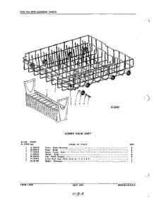 16 - Lower Rack parts for Kitchenaid Dishwasher KDC17A / from AppliancePartsPros.com