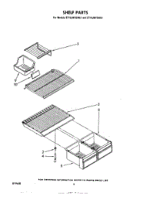 05 - Shelf parts for Whirlpool Refrigerator ET18JMYSF01 / from AppliancePartsPros.com