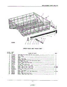 15 - Upper Rack And Track parts for Kitchenaid Dishwasher KDC37A / from AppliancePartsPros.com