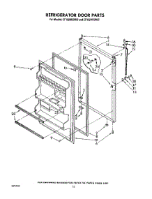 09 - Refrigerator Door, Lit / Optional parts for Whirlpool Refrigerator ET18JMYSG00 / from AppliancePartsPros.com