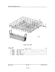20 - Lower Rack parts for Kitchenaid Dishwasher KDC38 / from AppliancePartsPros.com