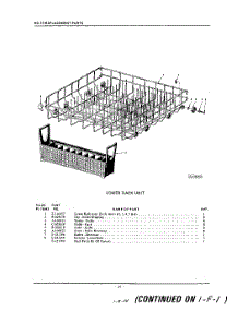 14 - Lower Rack parts for Kitchenaid Dishwasher KDC39 / from AppliancePartsPros.com