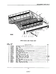 15 - Upper Rack And Track parts for Kitchenaid Dishwasher KDC57 / from AppliancePartsPros.com