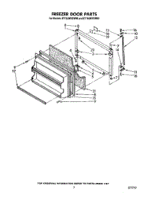 06 - Freezer Door parts for Whirlpool Refrigerator ET18JMYSM00 / from AppliancePartsPros.com