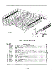 19 - Upper Rack And Track parts for Kitchenaid Dishwasher KDC58 / from AppliancePartsPros.com