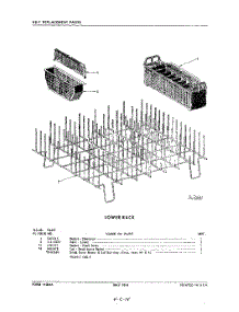 19 - Lower Rack parts for Kitchenaid Dishwasher KDC7 / from AppliancePartsPros.com