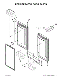 04 - Refrigerator Door Parts parts for Kitchenaid Refrigerator KRFC90100B5 / from AppliancePartsPros.com