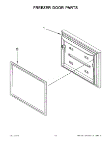 07 - Freezer Door Parts parts for Kitchenaid Refrigerator KRFC90100B5 / from AppliancePartsPros.com