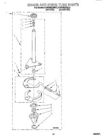 10 - Brake And Drive Tube parts for Kitchenaid Washer KAWE665BAL0 / from AppliancePartsPros.com