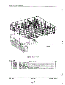 22 - Lower Rack parts for Kitchenaid Dishwasher KDD67B / from AppliancePartsPros.com