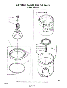 06 - Agitator, Basket, And Tub parts for Whirlpool Washer LB5510XLN0 / from AppliancePartsPros.com