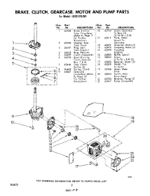 08 - Brake, Clutch, Gearcase, Motor And Pump parts for Whirlpool Washer LB5510XLN0 / from AppliancePartsPros.com