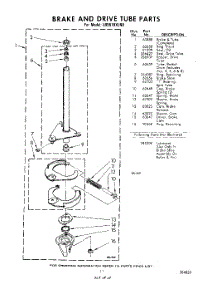 11 - Brake And Drive Tube parts for Whirlpool Washer LB5510XLN0 / from AppliancePartsPros.com