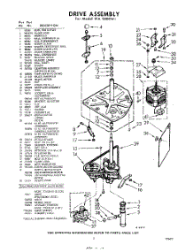 03 - Drive parts for Whirlpool Washer LFA3000W1 / from AppliancePartsPros.com