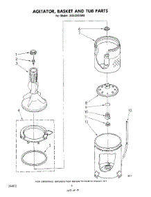 06 - Agitator, Basket And Tub parts for Whirlpool Washer LB5520XKW0 / from AppliancePartsPros.com