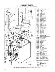 02 - Cabinet parts for Whirlpool Washer LDA3000W0 / from AppliancePartsPros.com