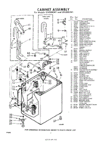 02 - Cabinet parts for Whirlpool Washer LFA3800W1 / from AppliancePartsPros.com