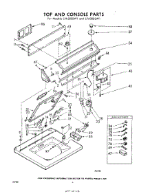 04 - Top And Console parts for Whirlpool Washer LFA3800W1 / from AppliancePartsPros.com