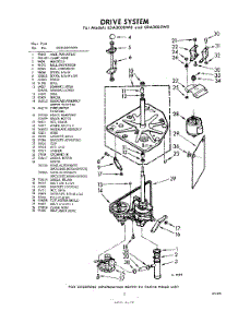 03 - Drive parts for Whirlpool Washer LDA3005W0 / from AppliancePartsPros.com