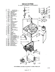 03 - Drive parts for Whirlpool Washer LDA3005W1 / from AppliancePartsPros.com