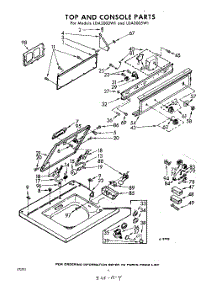 04 - Top And Console parts for Whirlpool Washer LDA3005W1 / from AppliancePartsPros.com