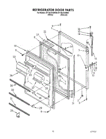 07 - Refrigerator Door, Lit / Optional parts for Whirlpool Refrigerator ET18LKXAN00 / from AppliancePartsPros.com