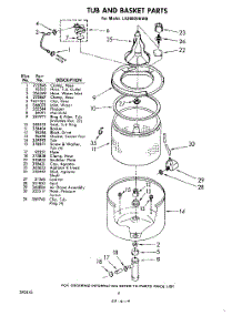 06 - Tub And Basket parts for Whirlpool Washer LA3000XKW0 / from AppliancePartsPros.com