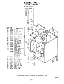 07 - Cabinet parts for Whirlpool Washer LA3000XKW0 / from AppliancePartsPros.com