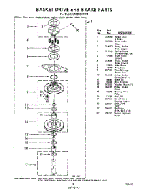 09 - Basket Drive And Brake parts for Whirlpool Washer LA3000XKW0 / from AppliancePartsPros.com
