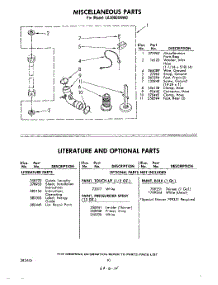10 - Miscellaneous , Literature And Optional parts for Whirlpool Washer LA3000XKW0 / from AppliancePartsPros.com