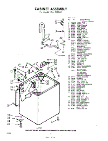 02 - Cabinet parts for Whirlpool Washer LFA5300W1 / from AppliancePartsPros.com