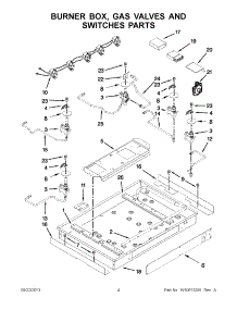 02 - Burner Box, Gas Valves And Switches Parts parts for Kitchenaid Cooktop KFGS366VSS03 / from AppliancePartsPros.com