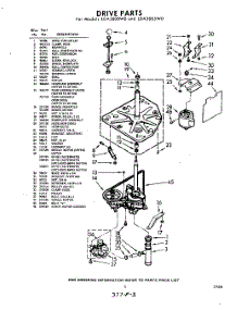 03 - Drive parts for Whirlpool Washer LDA3805W0 / from AppliancePartsPros.com