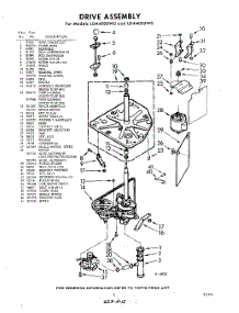 03 - Drive parts for Whirlpool Washer LDA4000W0 / from AppliancePartsPros.com