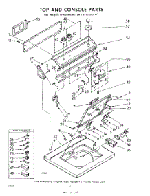 04 - Top And Console parts for Whirlpool Washer LFA5500W1 / from AppliancePartsPros.com