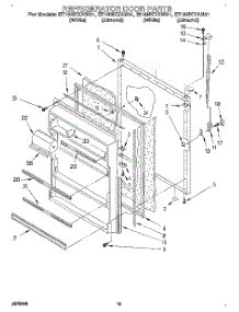 07 - Refrigerator Door, Lit / Optional parts for Whirlpool Refrigerator ET18NKXAN01 / from AppliancePartsPros.com