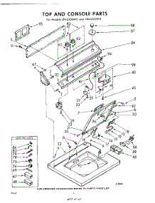 04 - Top And Console parts for Whirlpool Washer LFA5505W2 / from AppliancePartsPros.com