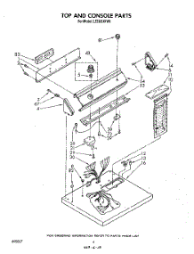 04 - Top And Console parts for Whirlpool Dryer LE3305XPW0 / from AppliancePartsPros.com