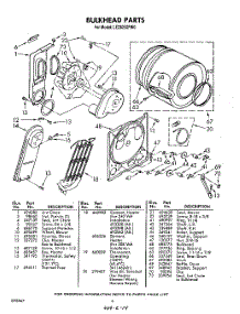 06 - Bulkhead parts for Whirlpool Dryer LE3305XPW0 / from AppliancePartsPros.com