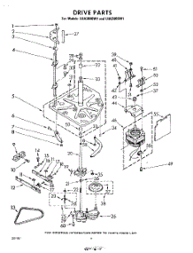 04 - Drive parts for Whirlpool Washer LHA3800W1 / from AppliancePartsPros.com
