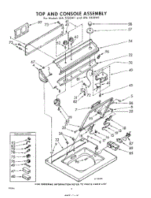 04 - Top And Console parts for Whirlpool Washer LFA5525W1 / from AppliancePartsPros.com