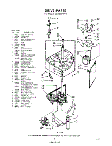 03 - Drive parts for Whirlpool Washer LDA5300W0 / from AppliancePartsPros.com