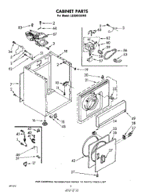 04 - Cabinet parts for Whirlpool Dryer LG3001XKW0 / from AppliancePartsPros.com
