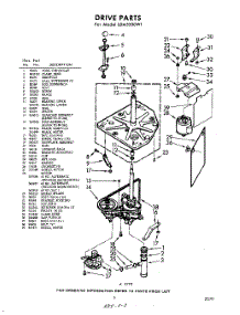 03 - Drive parts for Whirlpool Washer LDA5300W1 / from AppliancePartsPros.com